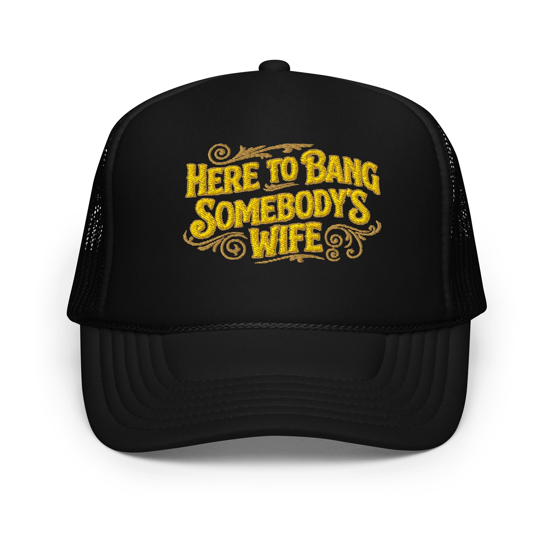 (Girls) HERE TO BANG - Embroidered foam SnapBack trucker hat product image (7)