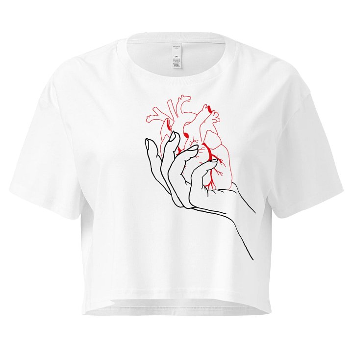 Hold My Heart Crop Top (White) product image (1)