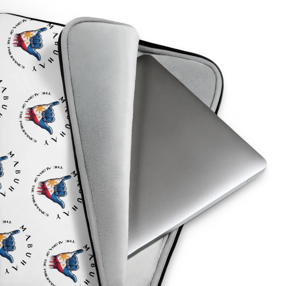 MABUHAY THE ALOHA OF THE PHILIPPINES LAPTOP SLEEVE - SHAKA HANG LOOSE VIBES FOR YOUR TECH product image (4)