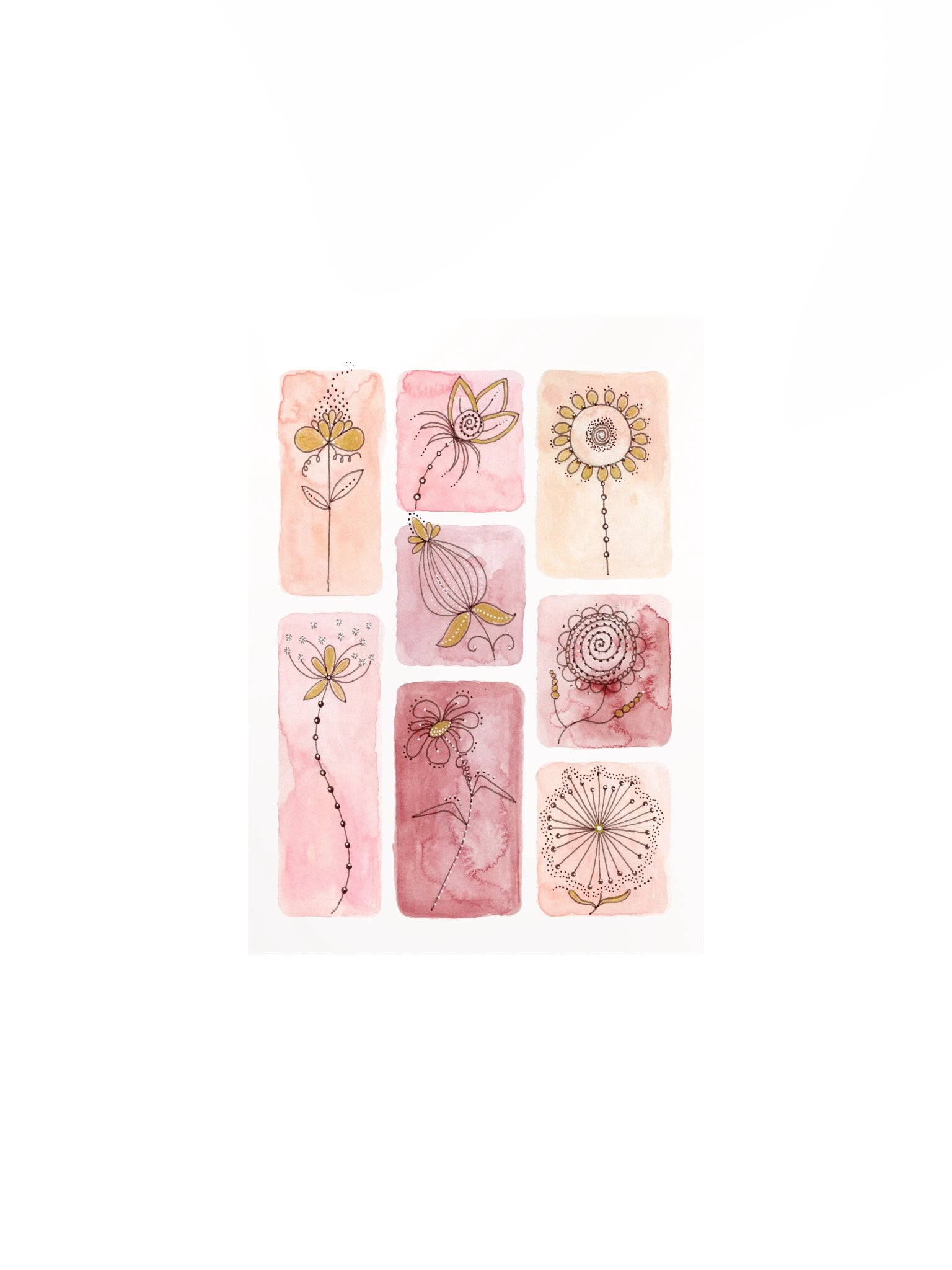 Whimsical Flower Doodle Poster 1 product image (5)