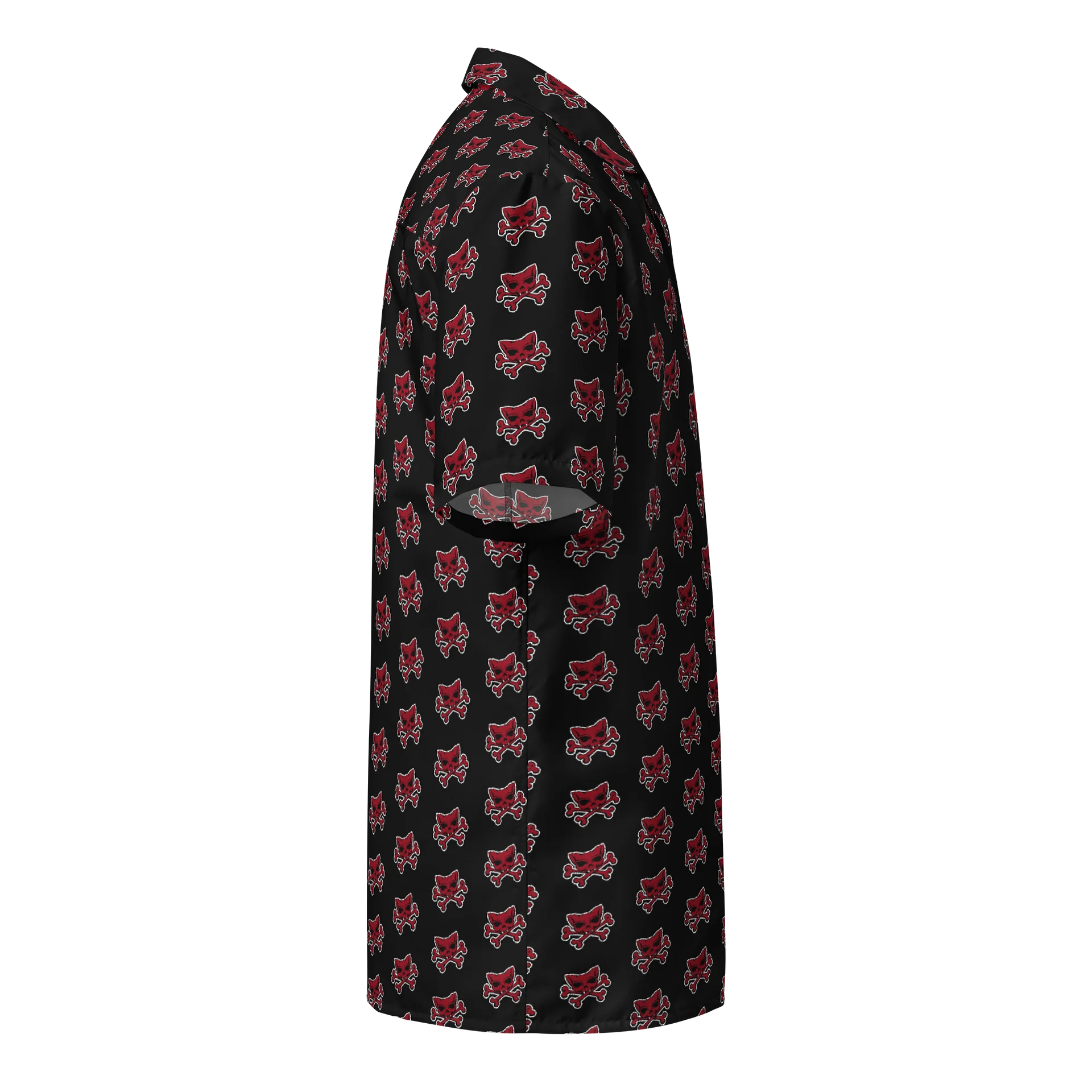 Red Kat Skull Hawaiian Shirt product image (4)