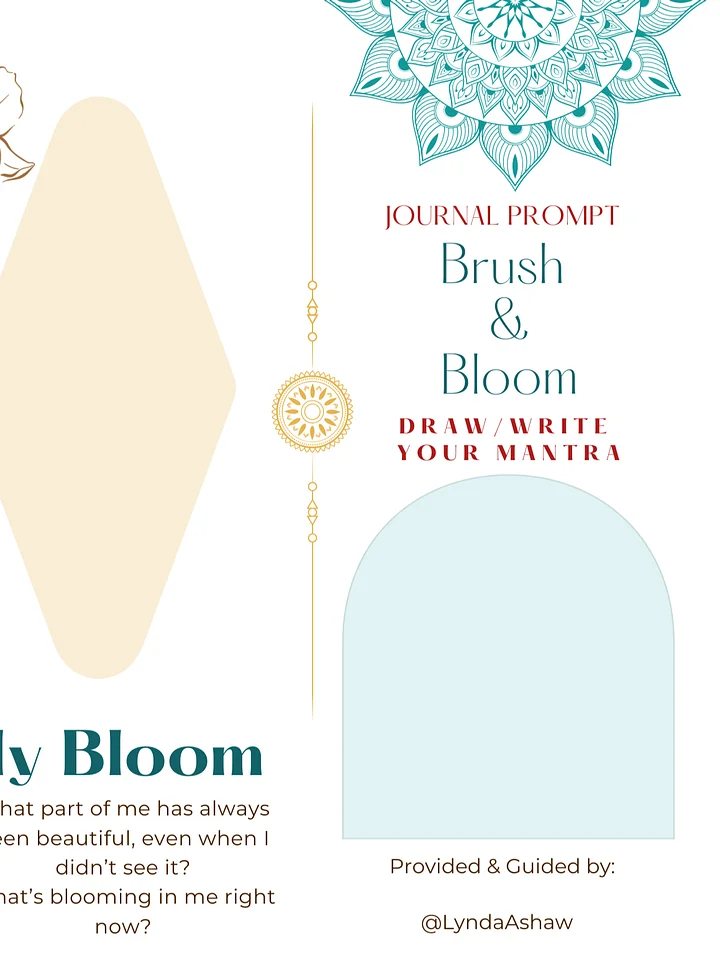 FREE Journal Prompt [ENG]: Brush & Bloom: Self-Love Reflection product image (1)