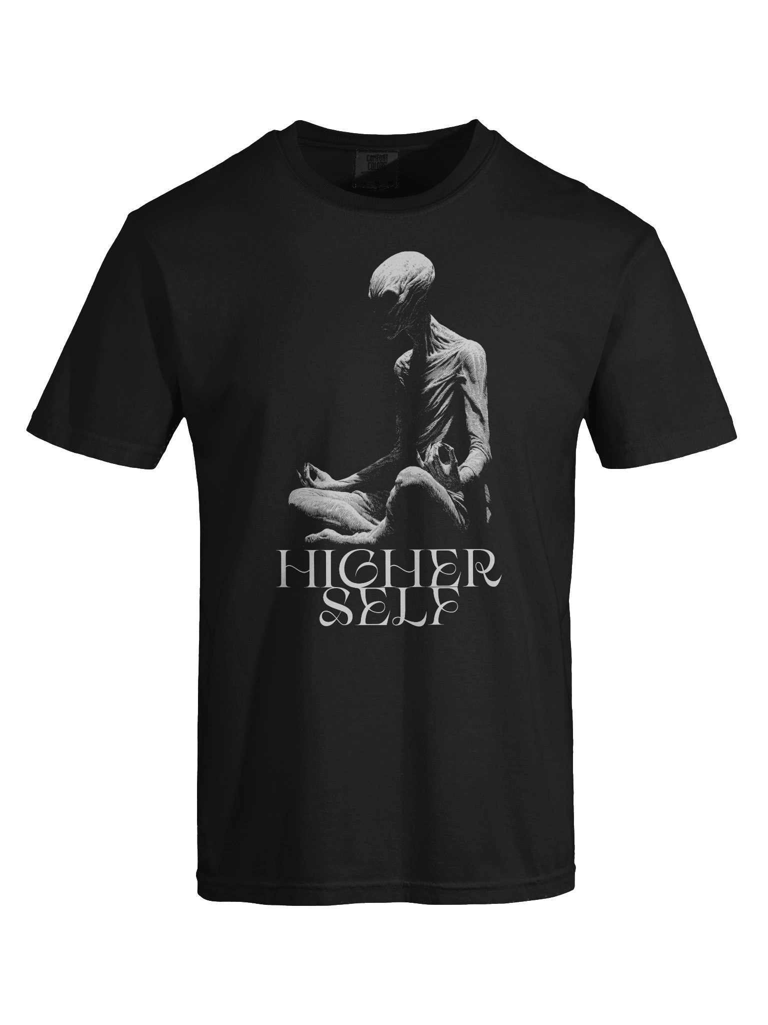 HIGHER SELF, Meditating Alien Extraterrestrial, UFO, UAP, Meditation, spiritual soul T-Shirt product image (7)