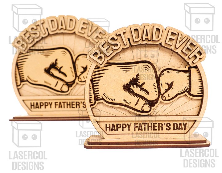 Father's Day Gift Plaque Set 1 (2 Sizes) - Laser Cut Files product image (2)
