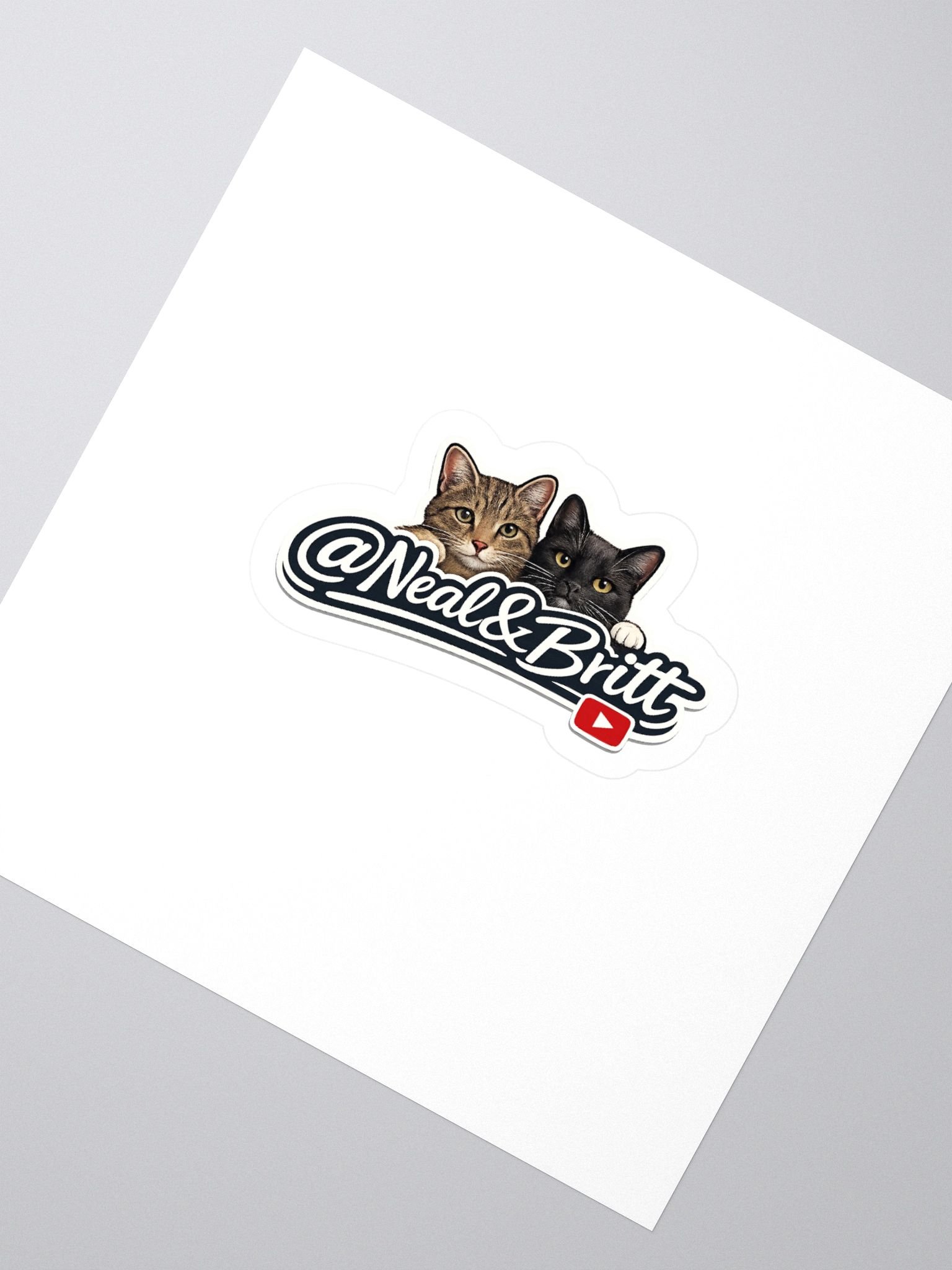 Cats - N&B Large Sticker product image (3)