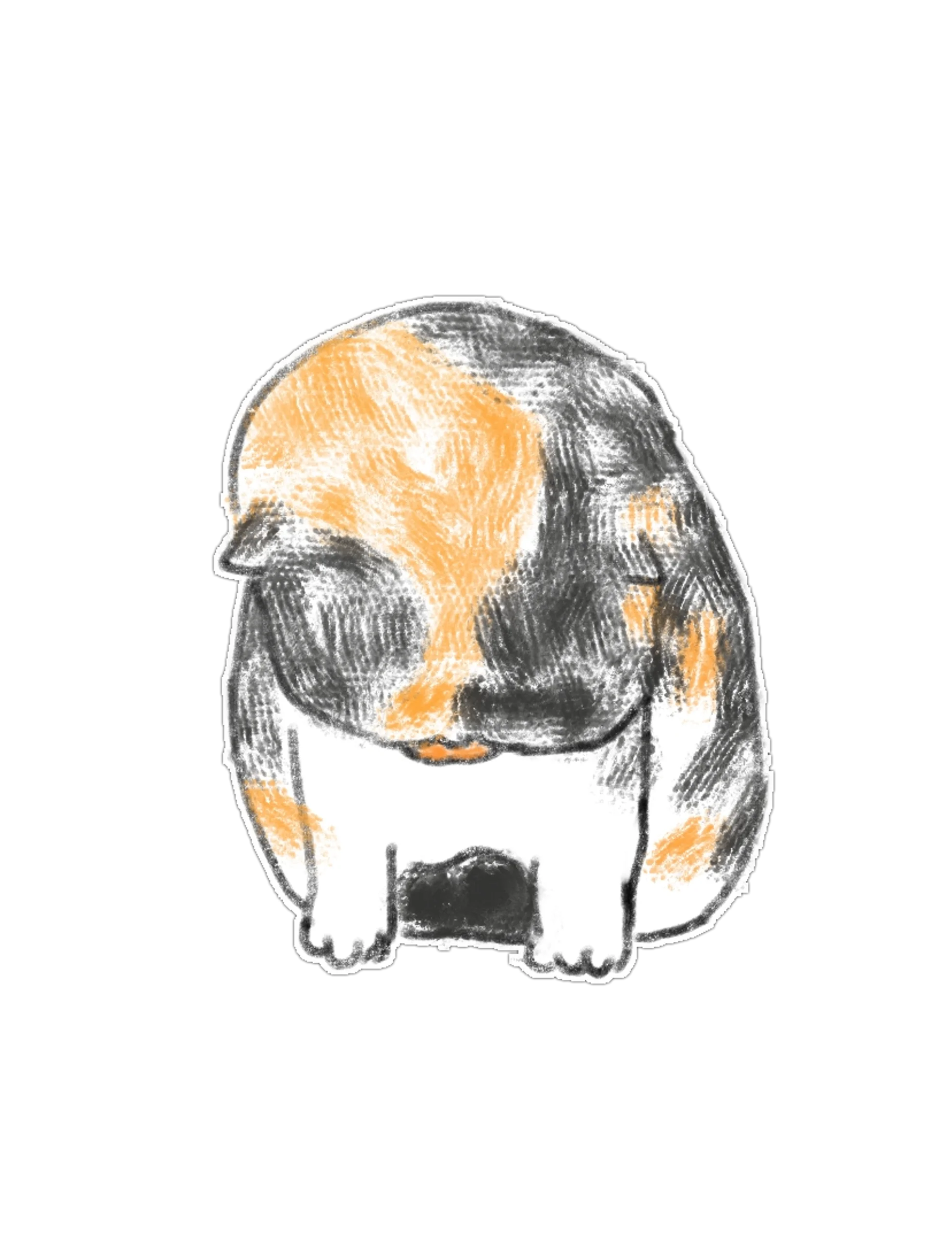 Aesthetic Hand-Drawn Watercolor Cat Sticker & Clipart Pack product image (3)