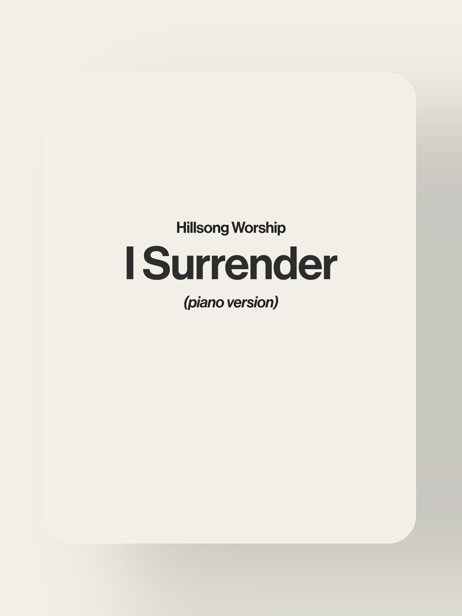 I Surrender - Hillsong Worship product image (1)