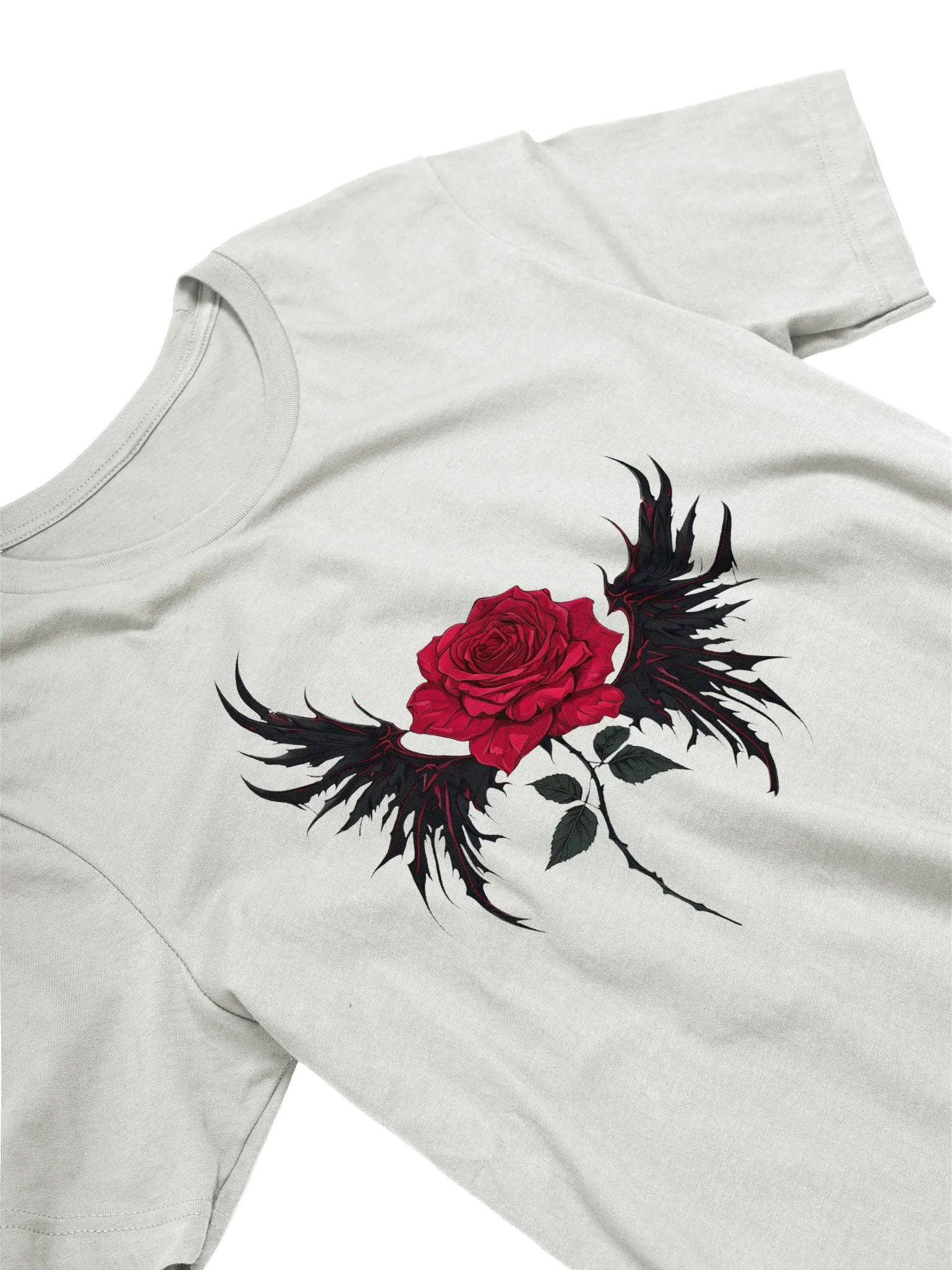 Crimson Rebellion – Winged Rose Tee, Iconic Soft Tee: Bella+Canvas Supersoft T-Shirt product image (2)