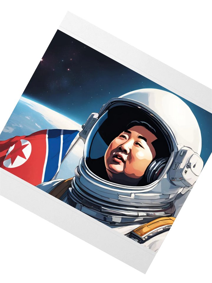 Kim Jong Un Astronaut Sticker - Conquering Space with Korean Flag product image (8)