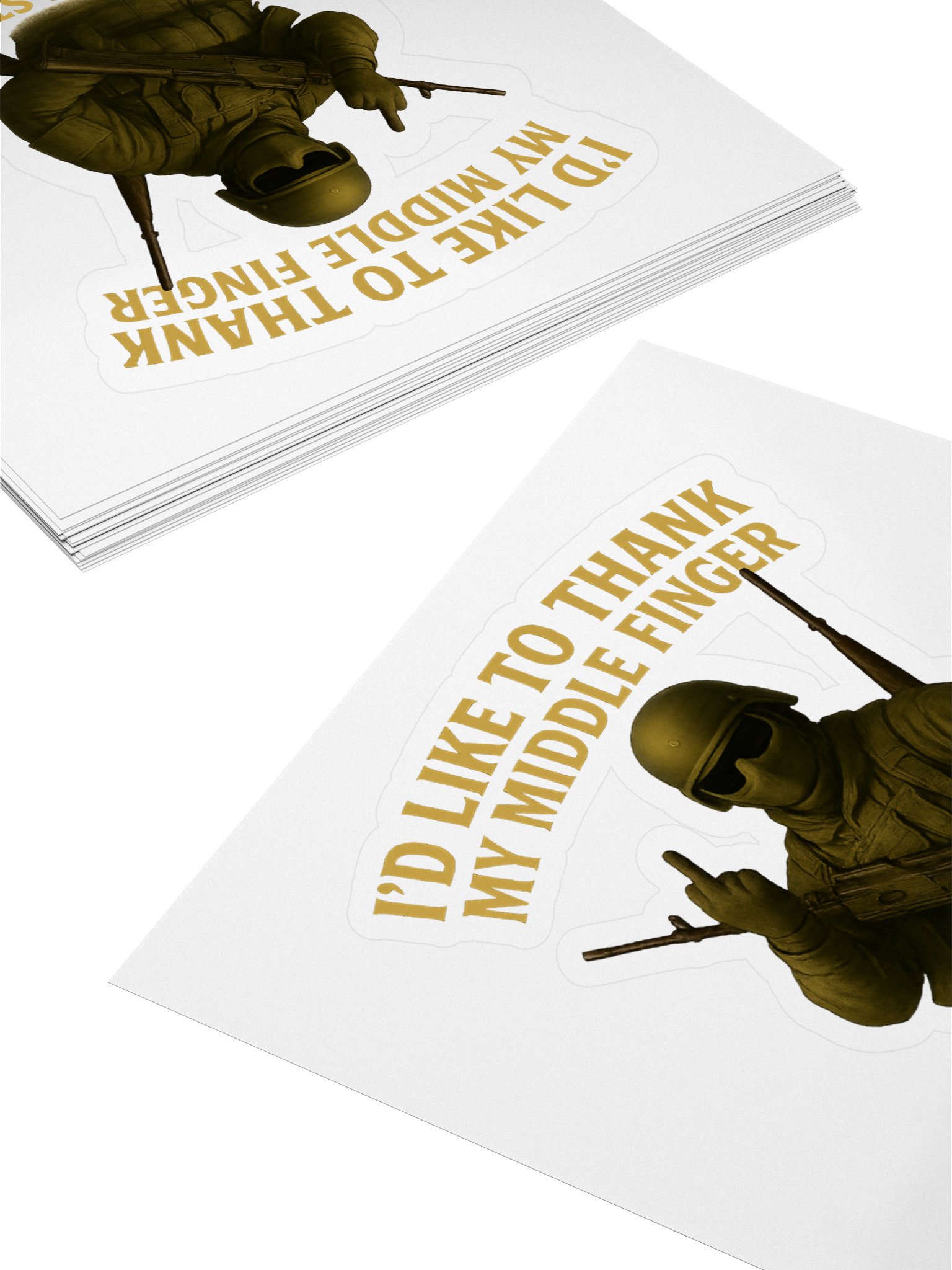 Middle Finger Salute Kiss Cut Stickers product image (4)