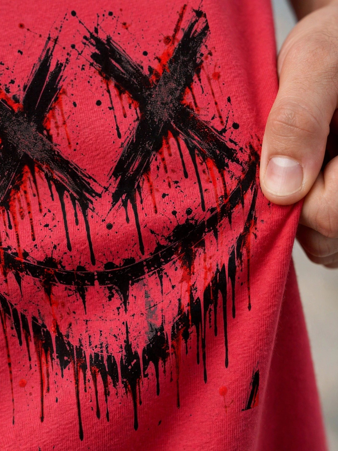 DRTY REX X-Eyes Premium Heavyweight Tee — Blood Red product image (3)