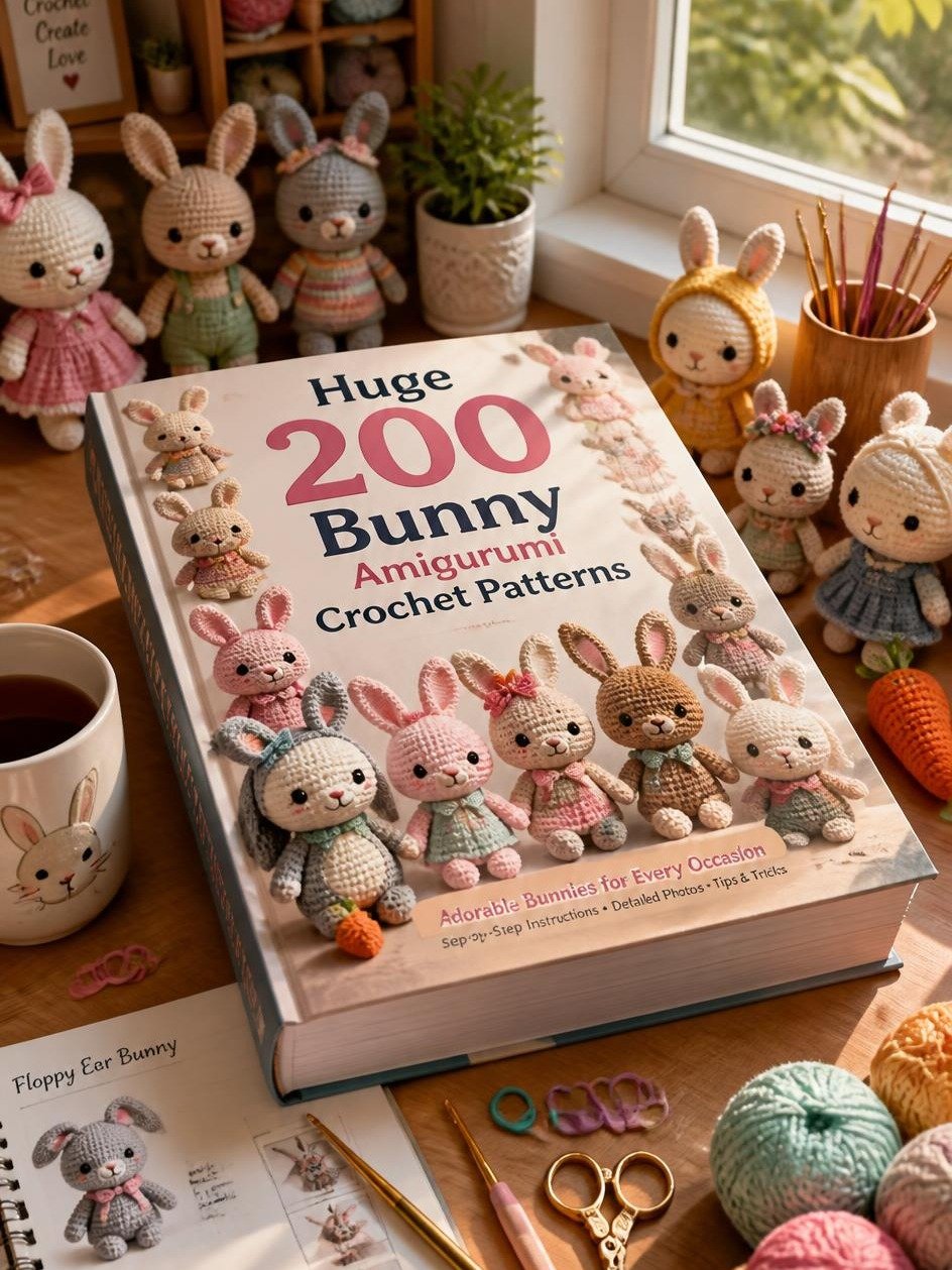 Huge 200 Bunny Amigurumi Crochet Patterns Bulk PDF | Beginner to Advanced Pack product image (1)