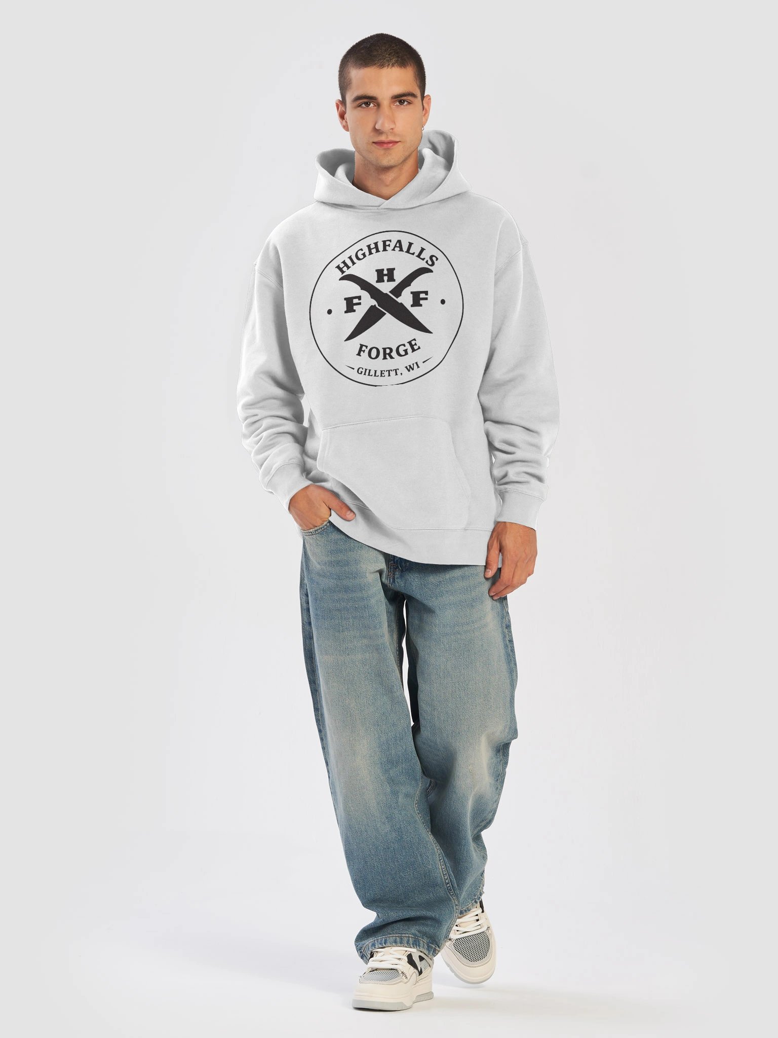 White and black sweatshirt product image (5)