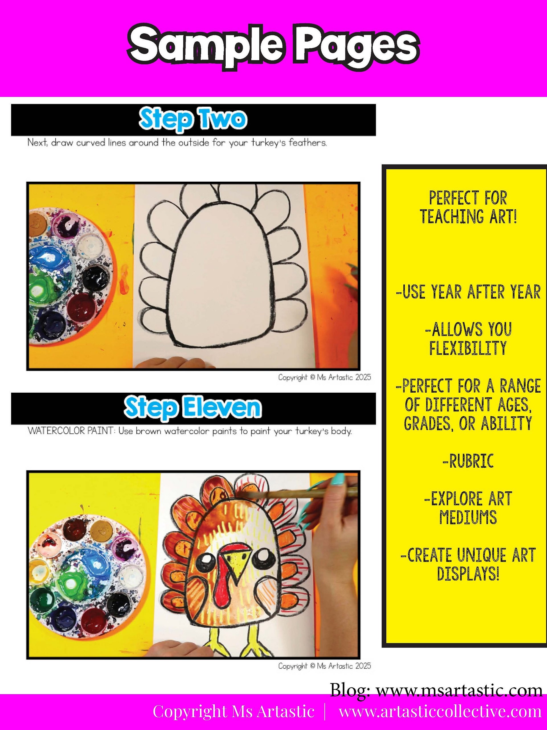 Thanksgiving Art Lesson Turkey Art Project Thanksgiving Art Activity K to 3 product image (7)