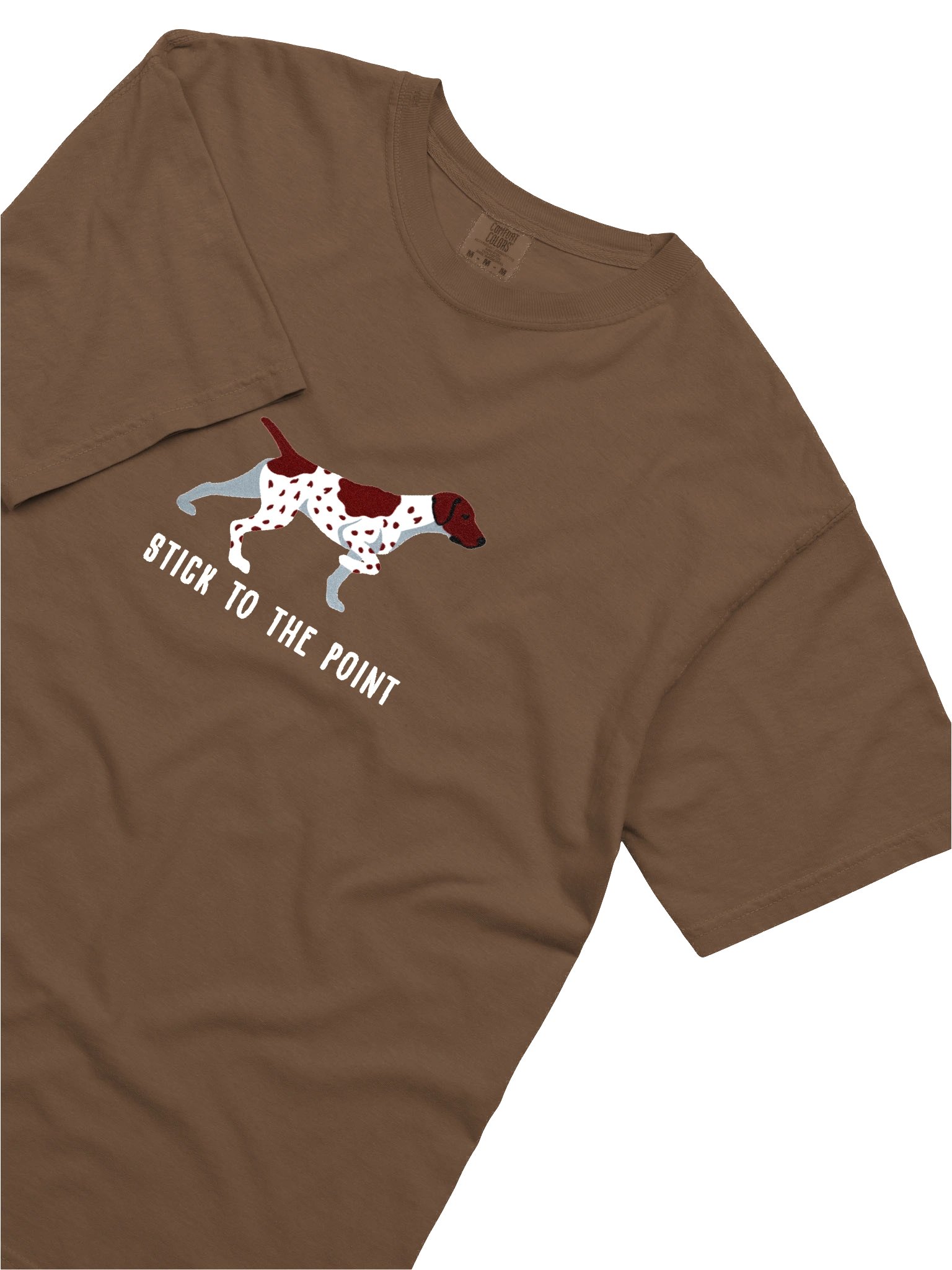 Stick to the Point T-Shirt(Embroidered) of a German Shorthaired Pointer(Liver & White) product image (8)