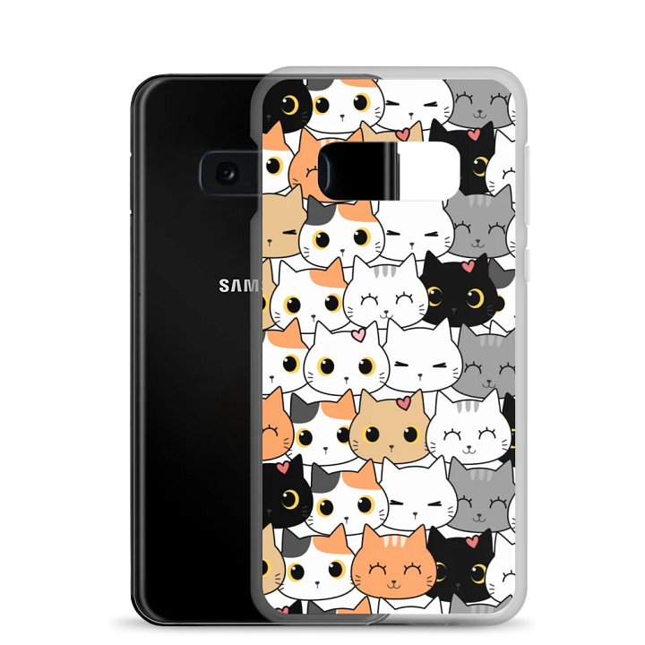 Whimsical Cat Faces Samsung® Clear Case product image (24)