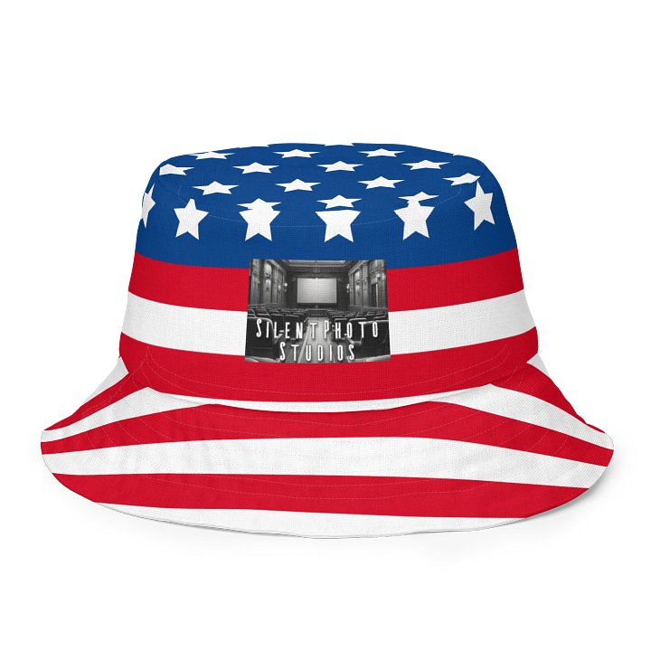 Silent Photo Reversible Bucket Hat (Stars & Stripes) product image (1)