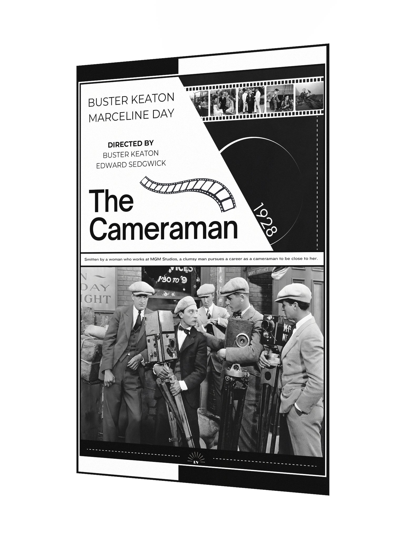 The Cameraman with Buster Keaton and Marceline Day 1928 | Movie Poster | 12x18 Wall Art product image (3)