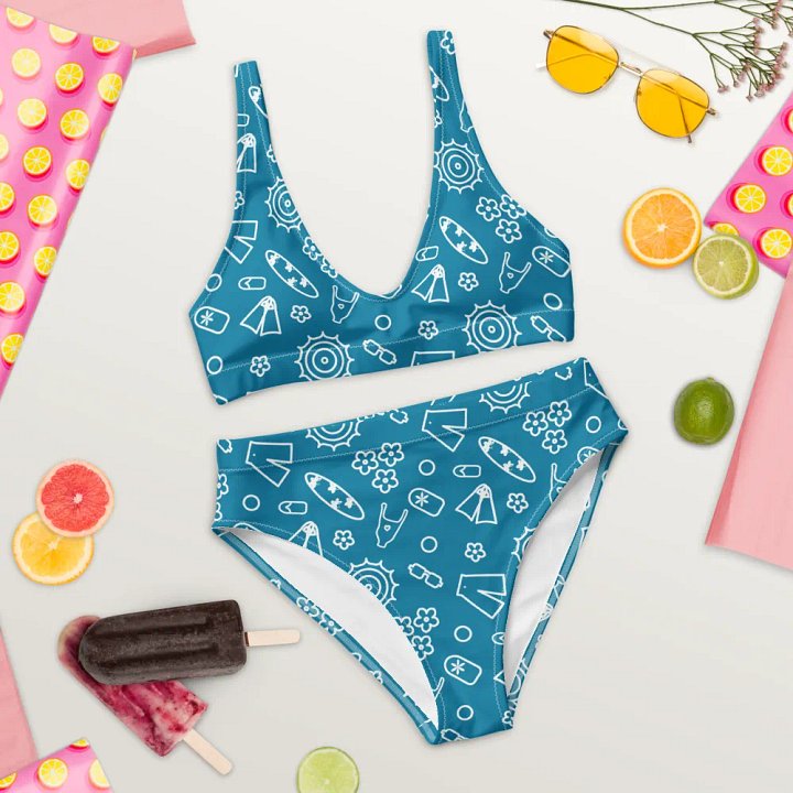 Beach Necessities Pattern High Waisted Bikini product image (2)