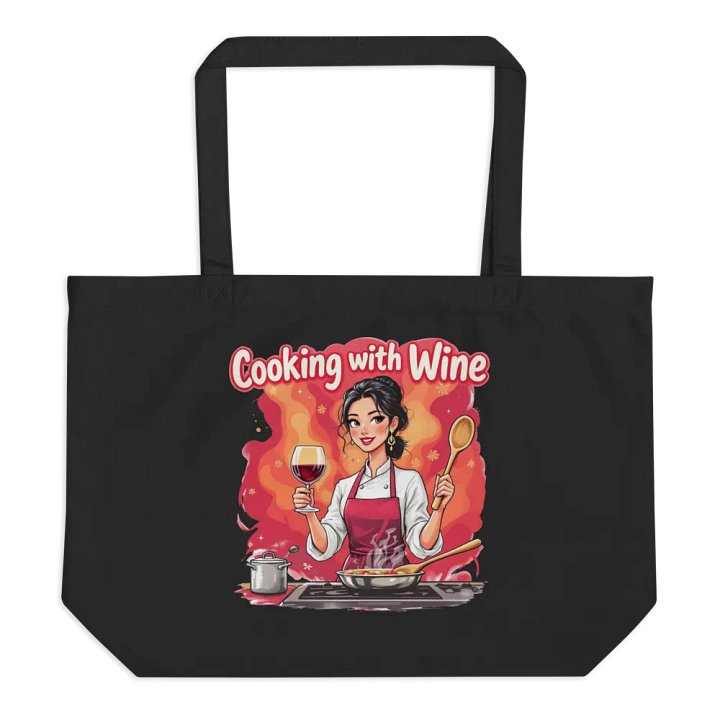 Cooking With Wine Organic Tote Bag product image (1)