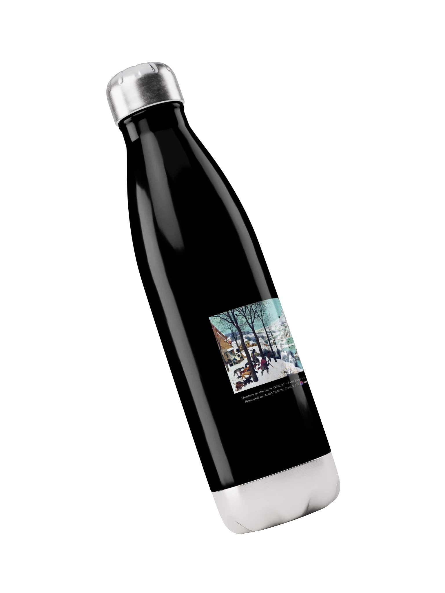 Hunters in the Snow (Winter) — Water Bottle product image (3)