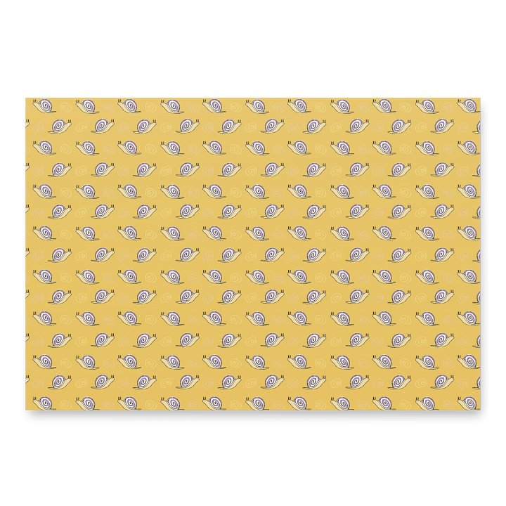Snails Doodle Wrapping Paper in Yellow, 3 Pack product image (2)