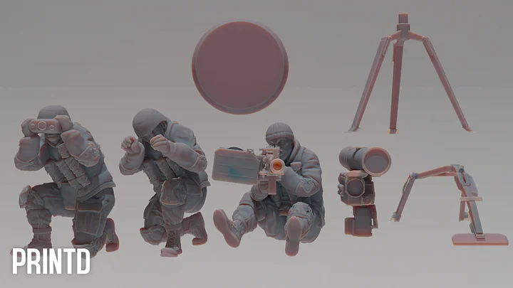 Russian Heavy Weapons Team - Modern Warfare Wargame Hobby Resin Scale Models product image (2)