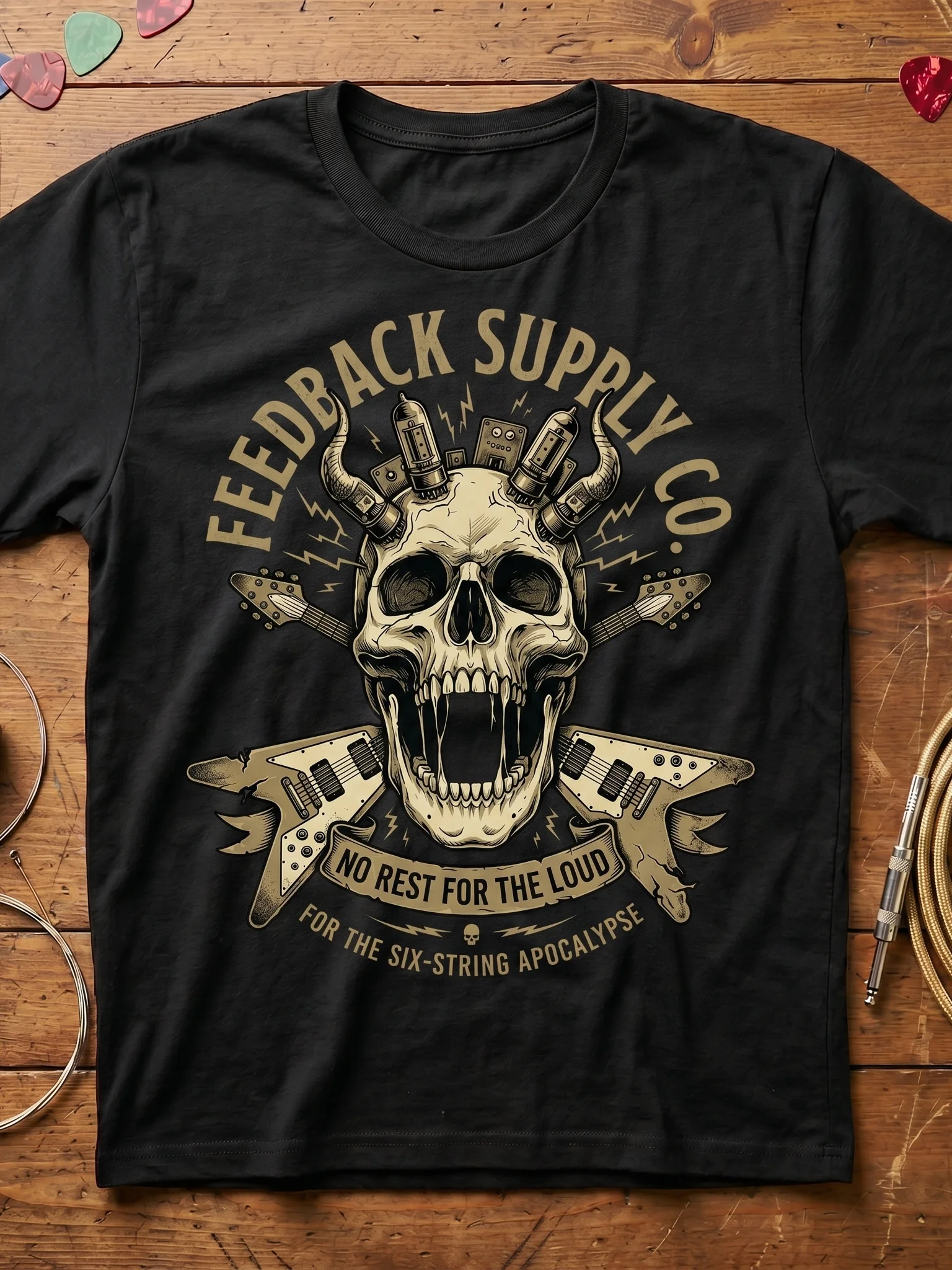 No Rest for the Loud | Metal Guitar T-Shirt product image (1)