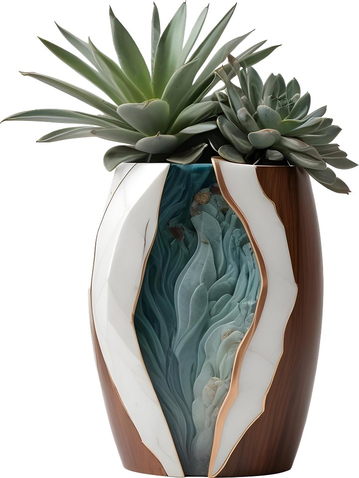 Earthly Symphony – Boho Chic Pot object PNG product image (1)