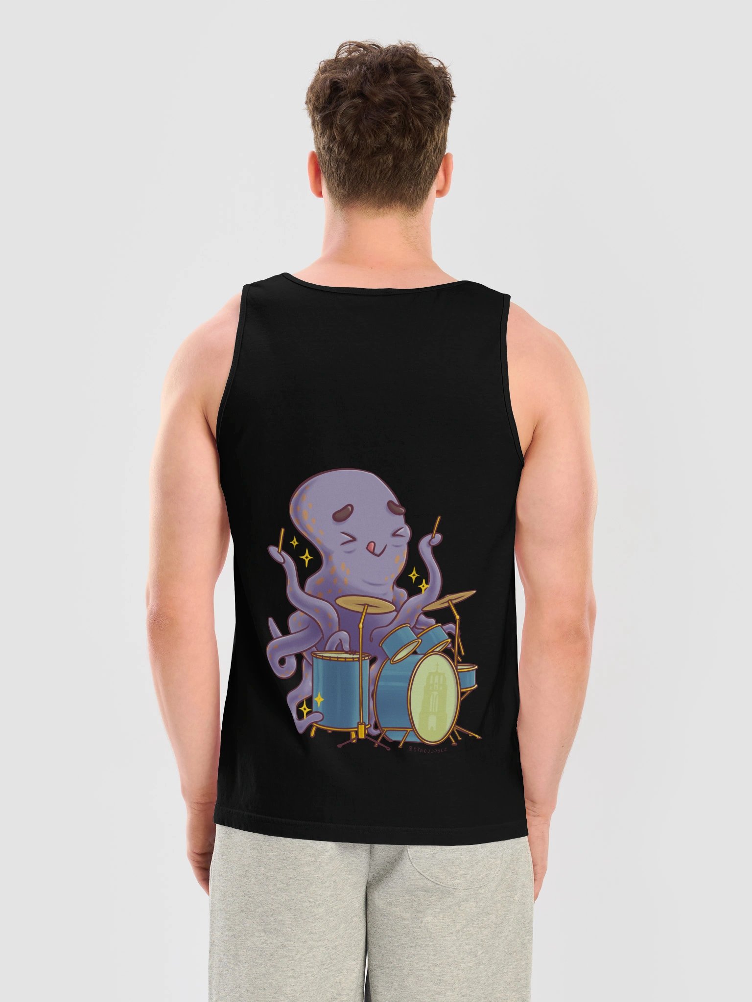 OctoDrummer - Tank Top (Black, wide) product image (2)