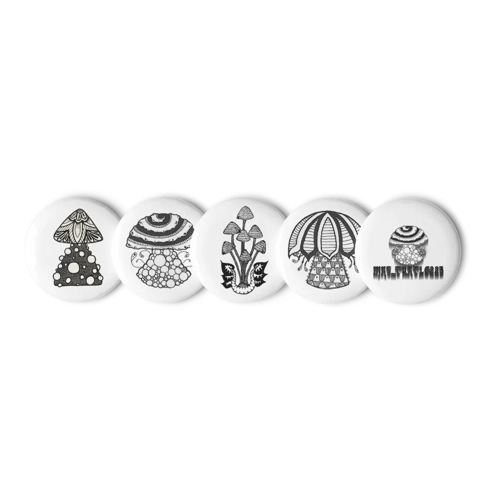 Psychedelic Mushroom Pin Button Set product image (3)