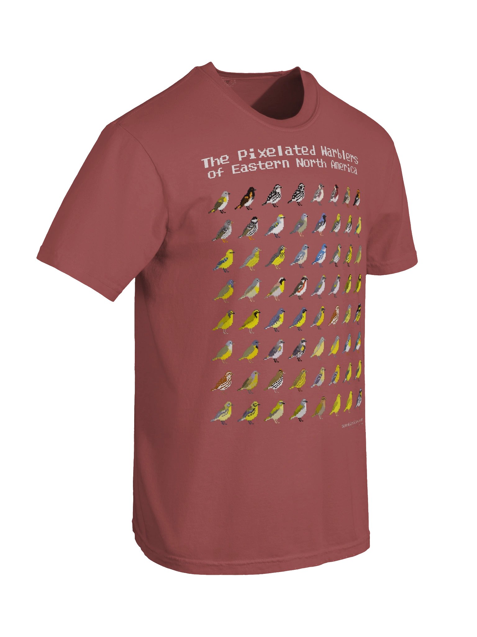 The Pixelated Warblers of Eastern North America Heavyweight Tee (white text) product image (8)