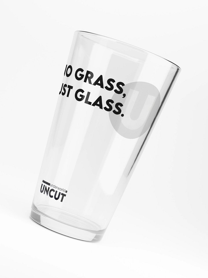 "No Grass, Just Glass" Pint Glass product image (2)