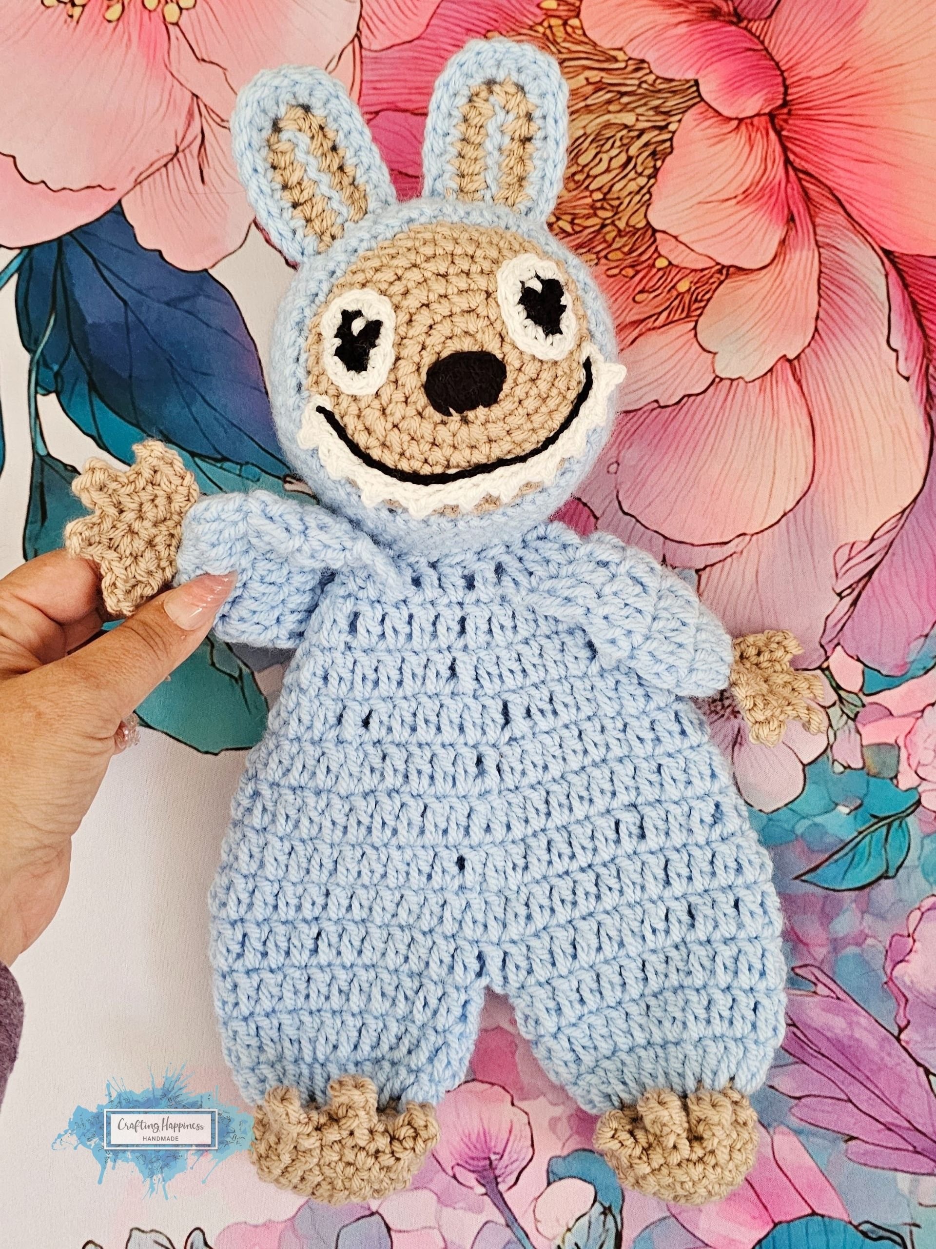 Bunny Ragdoll Crochet Pattern | Toothy Smile Amigurumi Toy | Plushie Snuggler (PDF) product image (5)