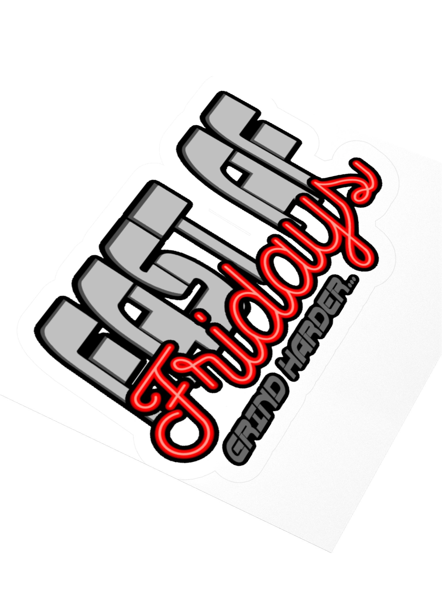 FAST AF Fridays Kiss Cut Stickers product image (3)