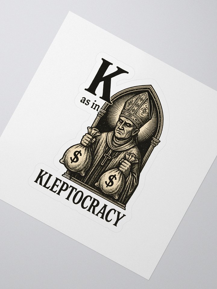 K as in kleptocracy sticker by dark alphabet product image (2)