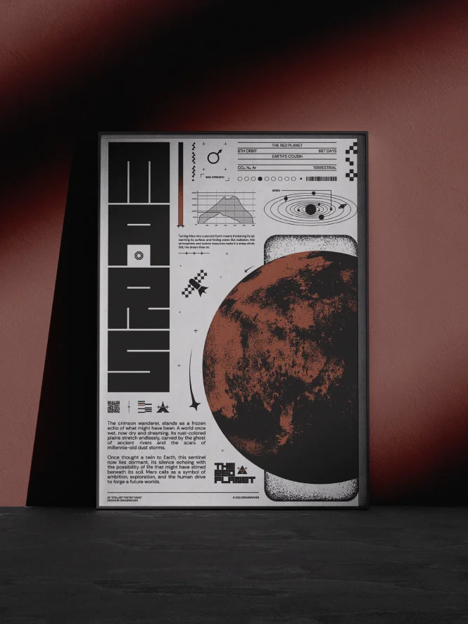 Dominion : Mars — Bold Brutalist Digital Print for Modern Interior product image (2)