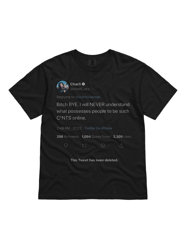 Charli XCX Bitch BYE Tweet Shirt product image (1)