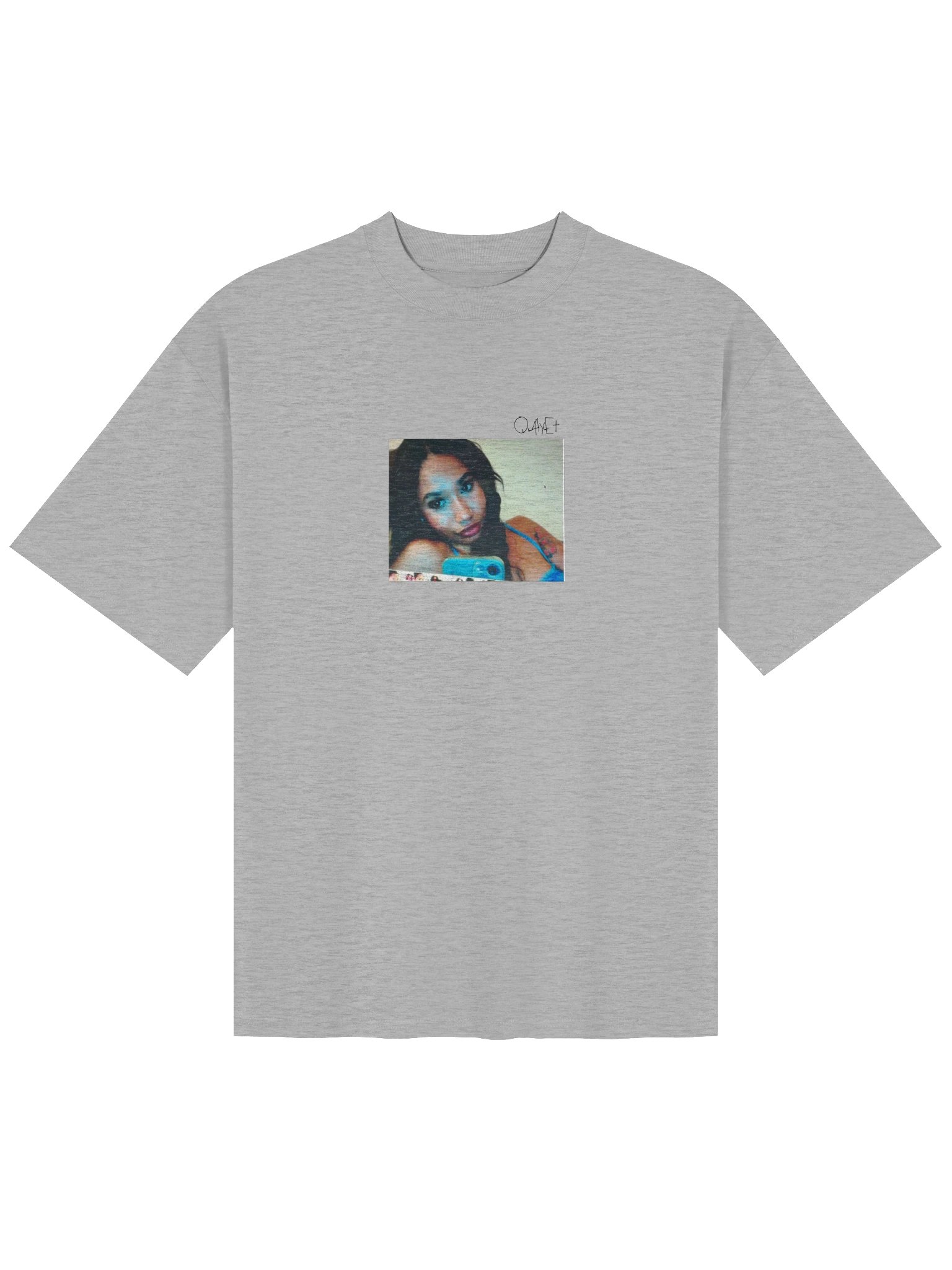 QWHYET BADDIE Oversized Tee (BLACK LOGO) product image (1)