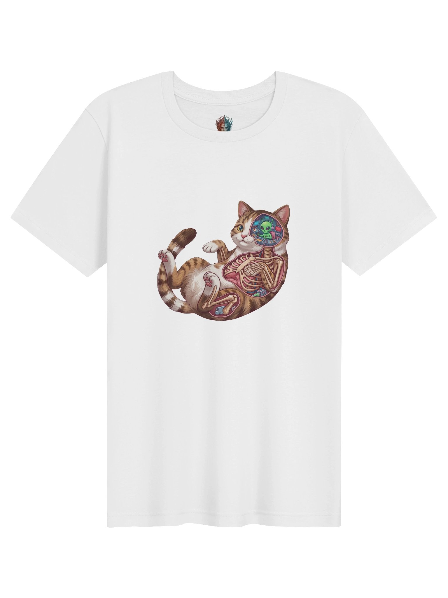 Alien Cat Graphic T-Shirt | Funny Sci-Fi Cat Shirt | Soft Nerdy Tee for Cat Lovers product image (31)
