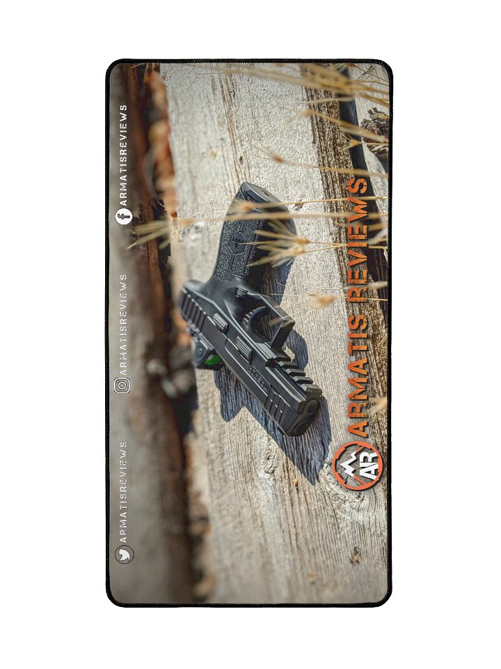 Armatis Reviews 15.5" x 31.5" Pistol Banner Desk Mat product image (2)