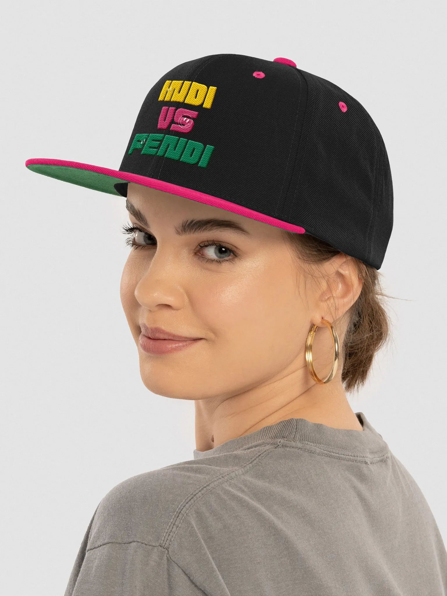 Indi Pink & Black Snapback Hat product image (5)