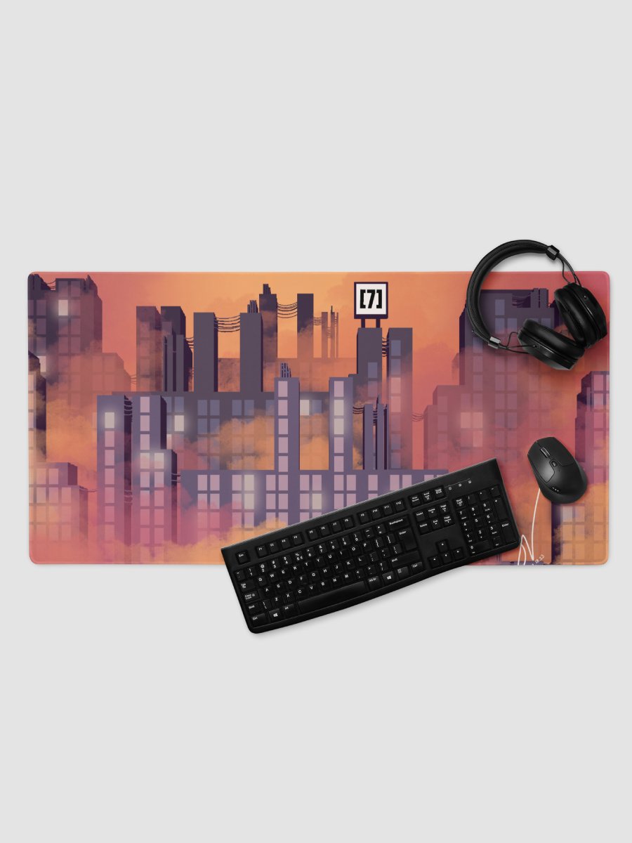 Hazy City Sunset Gaming Mouse Pad / Desk Mat product image (2)