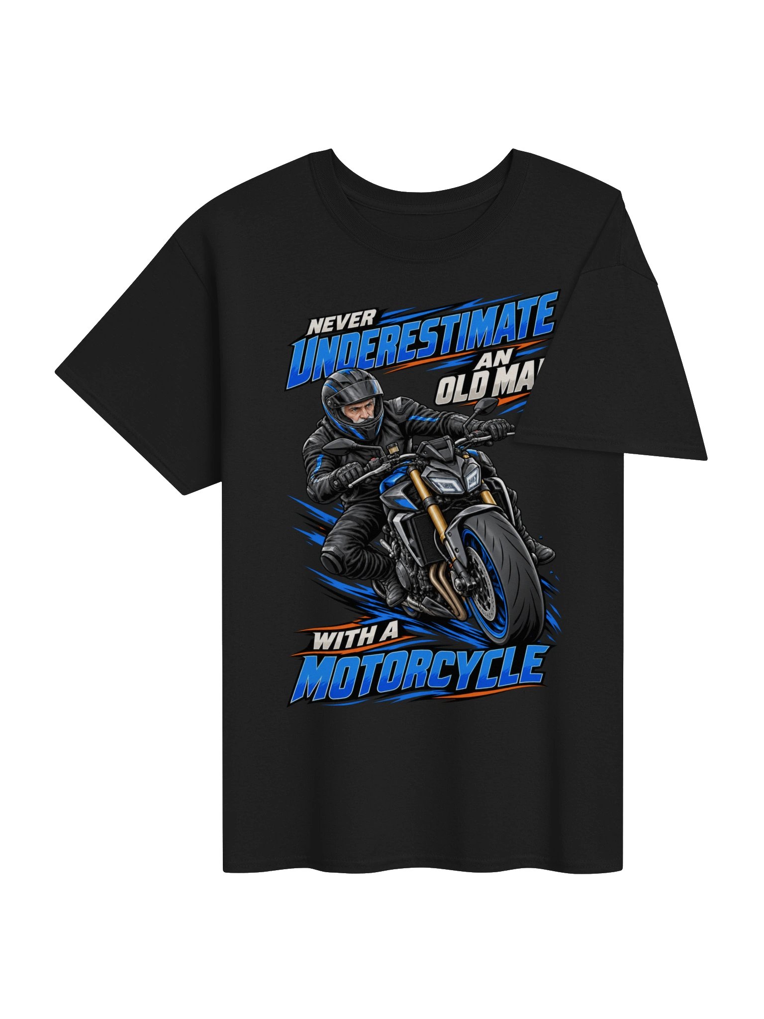 Never Underestimate an Old Man Street Bike T-Shirt product image (4)