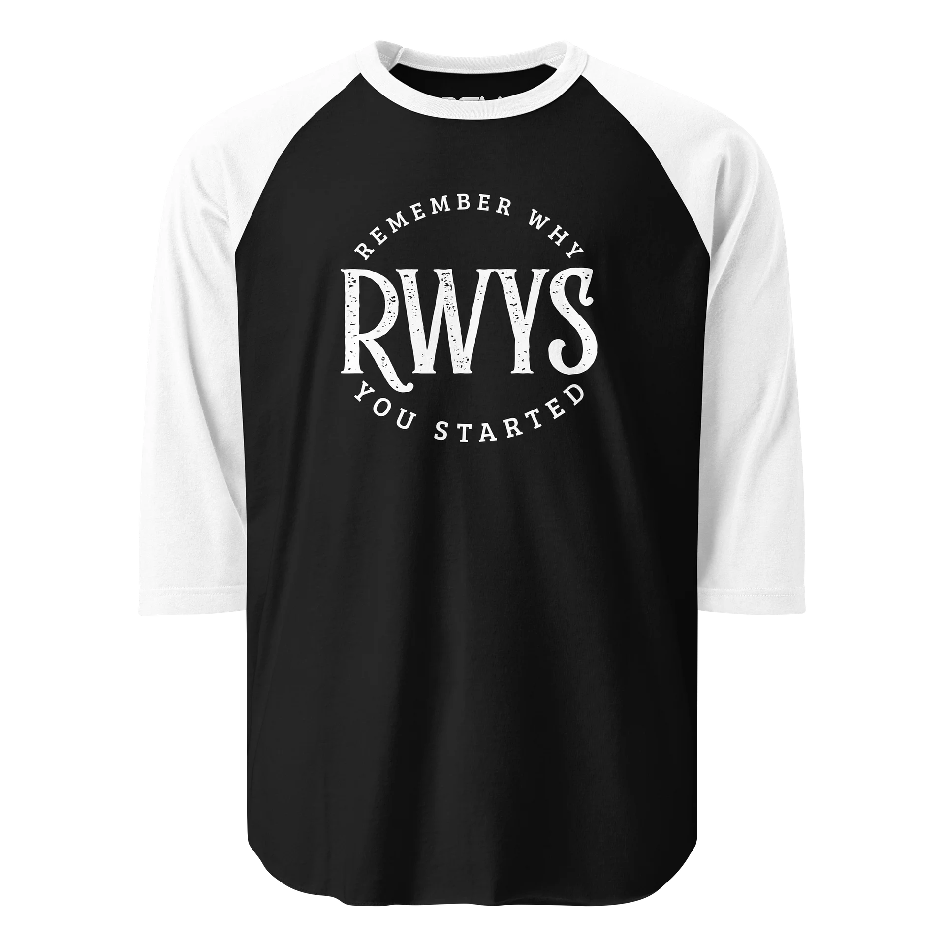 RWYS Circle Motivation Raglan Black Tee product image (1)