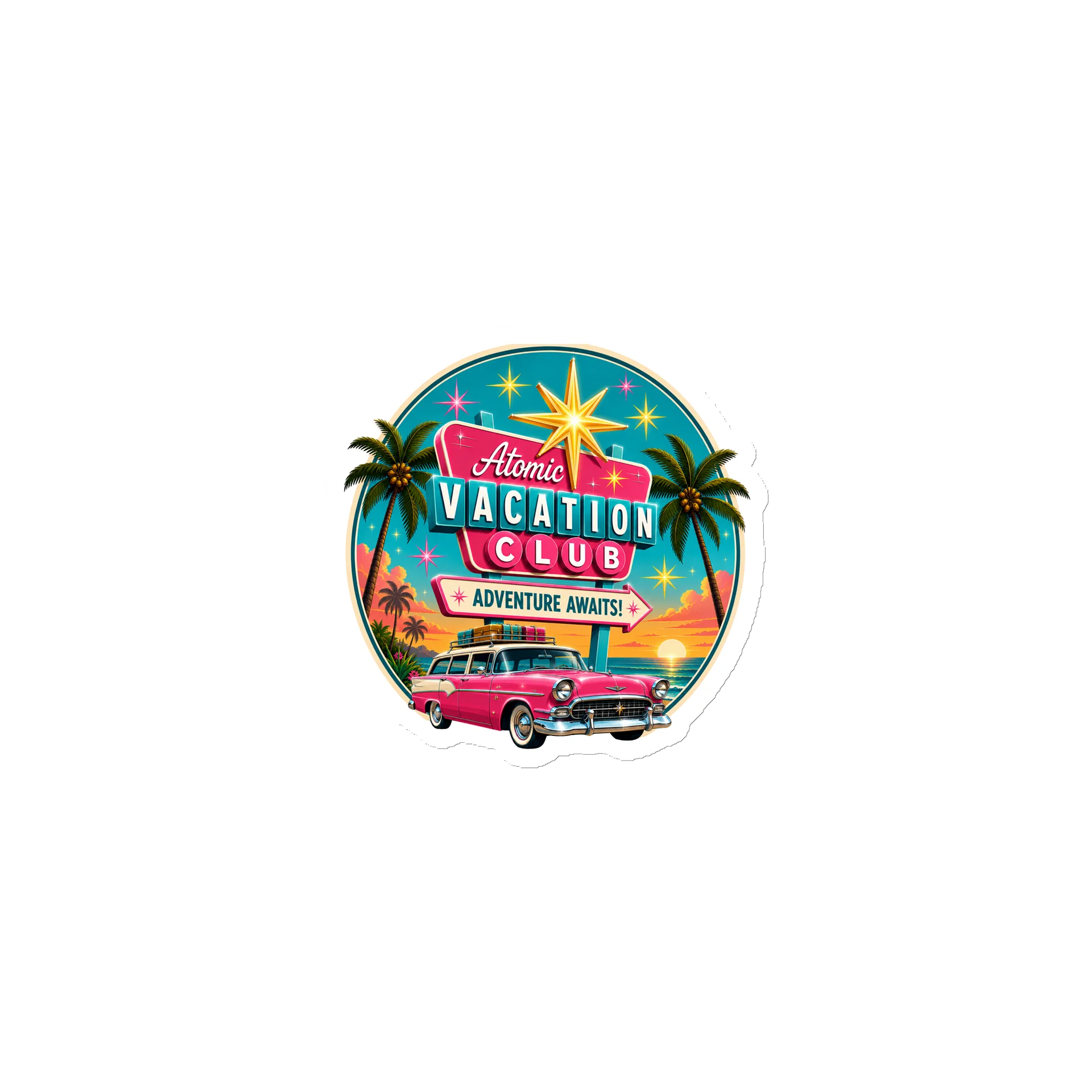 Atomic Vacation Club Signature Die-Cut Magnet product image (1)