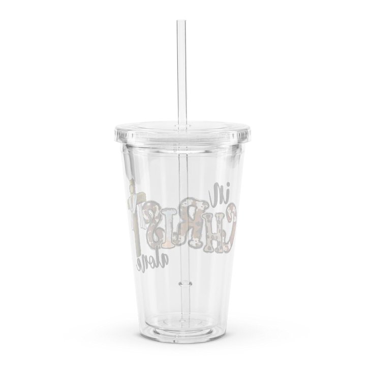 In Christ Alone - Double Wall Clear Plastic Tumbler product image (2)
