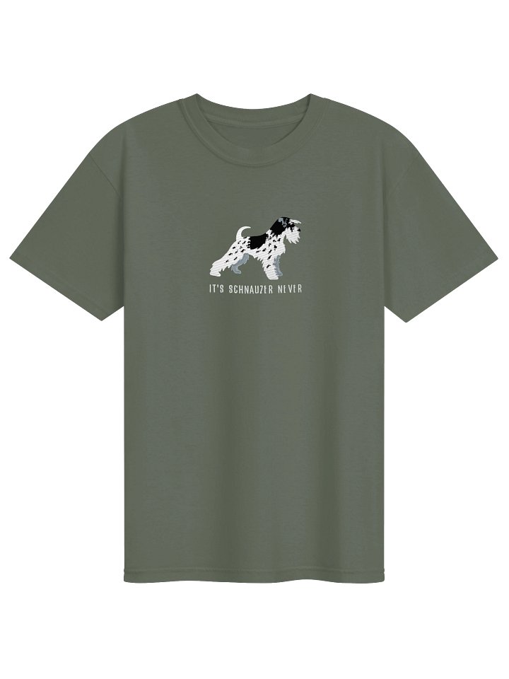 It's Schnauzer Never T-Shirt(Embroidered) of a Miniature Schnauzer(Parti, Black & White) product image (25)