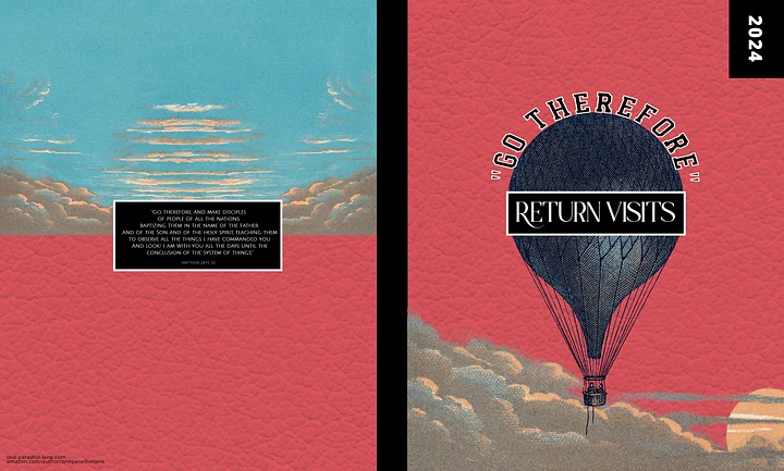 2024 My Book of Return Visits | Vintage Hot Air Balloon | Red product image (1)