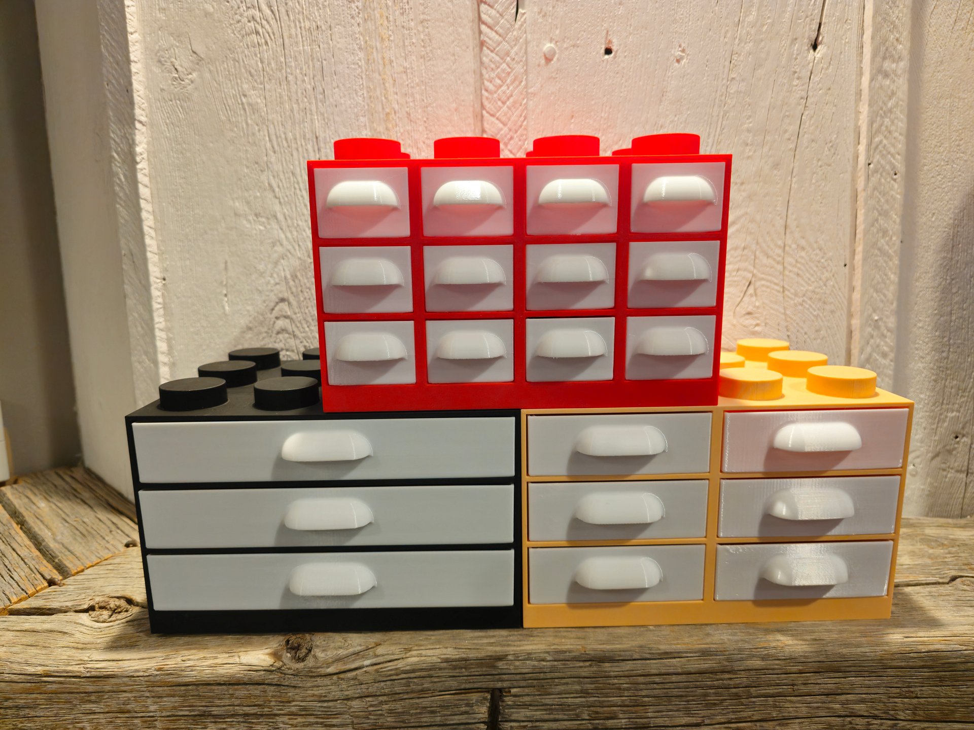 Stackable 3D Printed Organizer Drawers, Building Brick-Style Storage Bins for Toys, Crafts, Sewing or School Supplies, Decorative Organizers product image (12)
